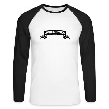 limited edition - Unisex Baseballshirt langarm - Weiß/Schwarz - Vorne - Nik (191cm)
