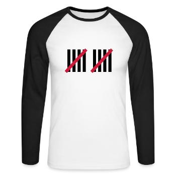 10th Birthday - Unisex Long Sleeve Baseball T-Shirt - white/black - Front - Nik (191cm)