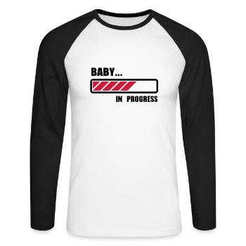 Baby loading - T-shirt baseball manches longues Homme - blanc/noir - Devant - Nik (191cm)