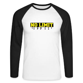 no_limit2 - T-shirt baseball manches longues Homme - blanc/noir - Devant - Nik (191cm)