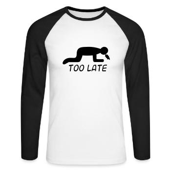 Alkohol Party Kater Geschenk für Partygänger - Unisex Baseballshirt langarm - Weiß/Schwarz - Vorne - Nik (191cm)