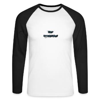 XRP STANDARD - Unisex Long Sleeve Baseball T-Shirt - white/black - Front - Nik (191cm)