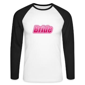 LA MARIÉE - T-shirt baseball manches longues Homme - blanc/noir - Devant - Nik (191cm)