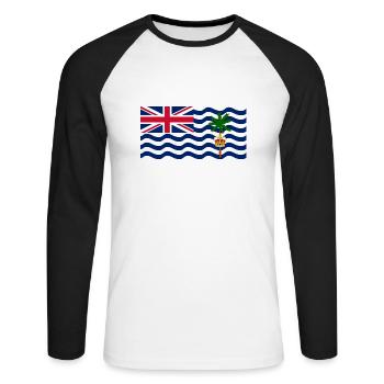 British Indian Ocean Territory - Unisex Long Sleeve Baseball T-Shirt - white/black - Front - Nik (191cm)