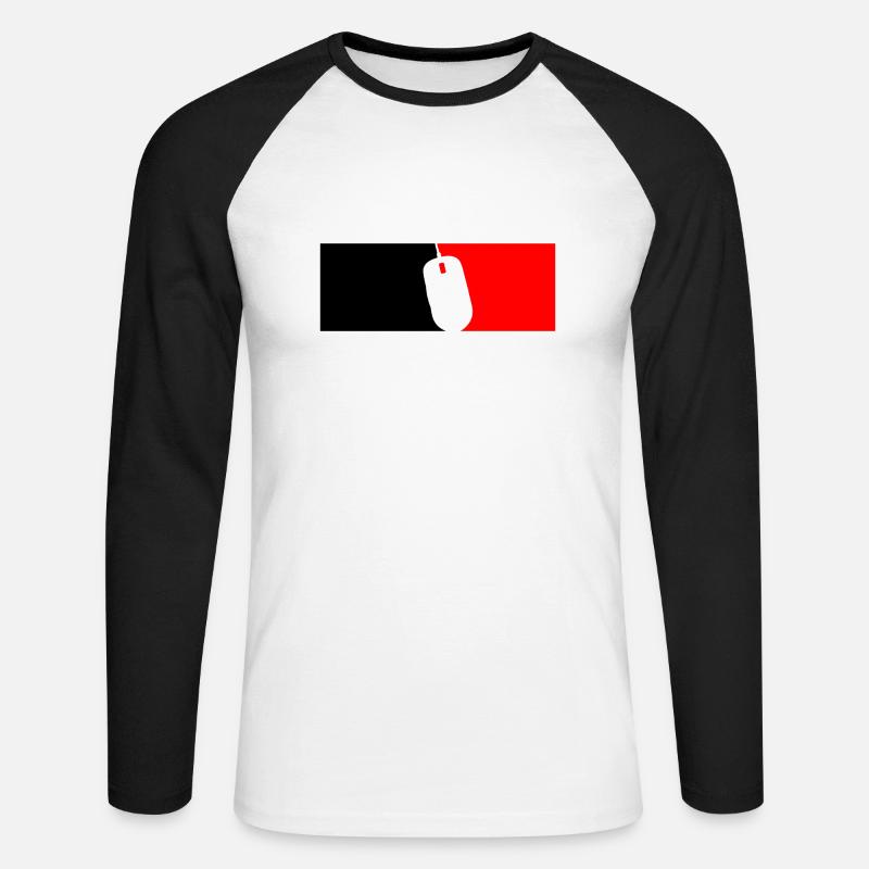 PC Gaming Master Race - Unisex Baseballshirt langarm - Weiß/Schwarz