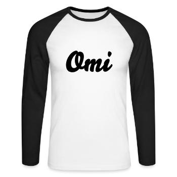 Granny - Unisex Long Sleeve Baseball T-Shirt - white/black - Front - Nik (191cm)