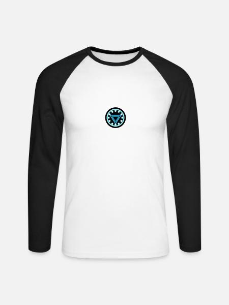 Persönlicher ARK Reactor - Unisex Baseballshirt langarm - Weiß/Schwarz