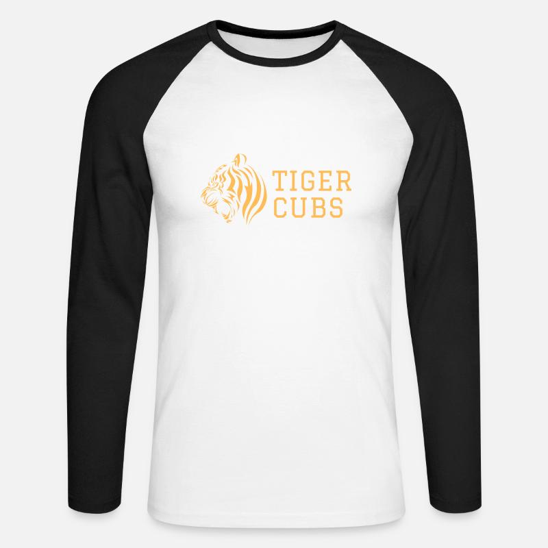 Never Give UP - Unisex Baseballshirt langarm - Weiß/Schwarz