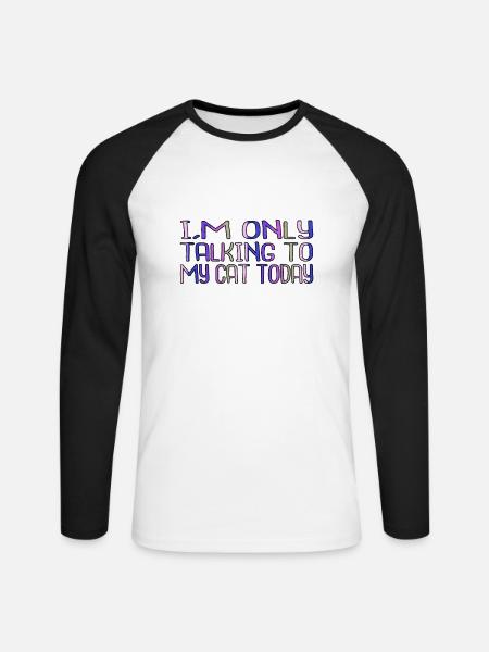 avogato funny gift - Unisex Baseballshirt langarm - Weiß/Schwarz