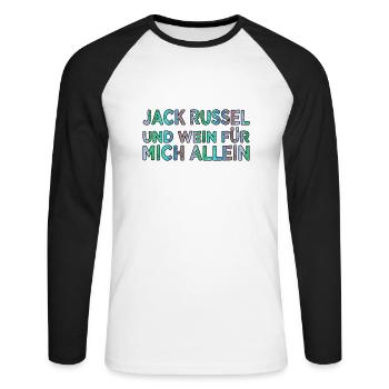aqua igittigitt geschenk spruch - Unisex Baseballshirt langarm - Weiß/Schwarz - Vorne - Nik (191cm)