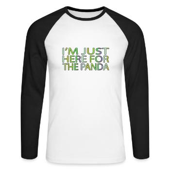 dictons growler cool anniversaire cadeau idée bday - T-shirt baseball manches longues Homme - blanc/noir - Devant - Nik (191cm)