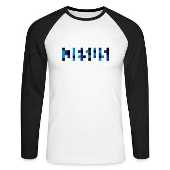 JESUS - 3 Color Vector - Unisex Long Sleeve Baseball T-Shirt - white/black - Front - Nik (191cm)