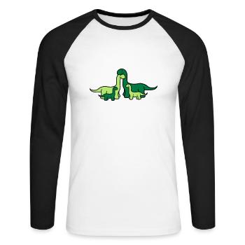 familie geschwister liebe verliebt paar pärchen 2 - Unisex Baseballshirt langarm - Weiß/Schwarz - Vorne - Nik (191cm)