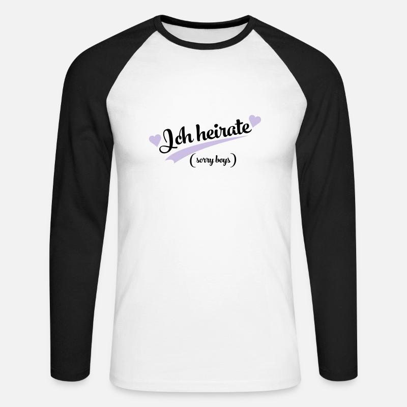 lustiger spruch - Unisex Baseballshirt langarm - Weiß/Schwarz