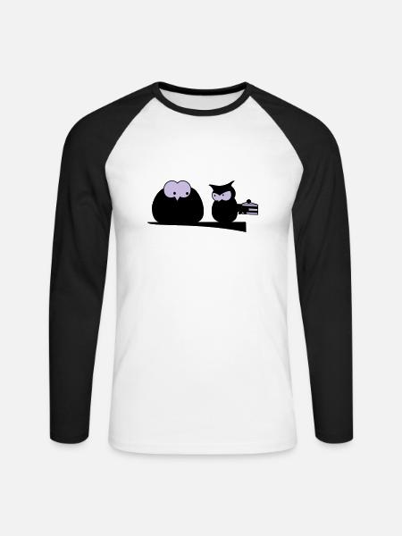 Mein Kuchen - Unisex Baseballshirt langarm - Weiß/Schwarz