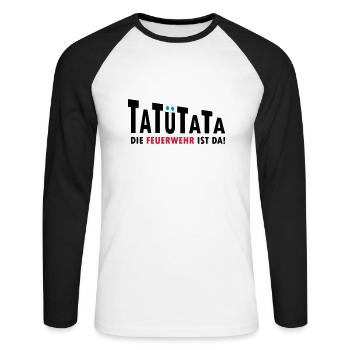Fire brigade sirens - Unisex Long Sleeve Baseball T-Shirt - white/black - Front - Nik (191cm)