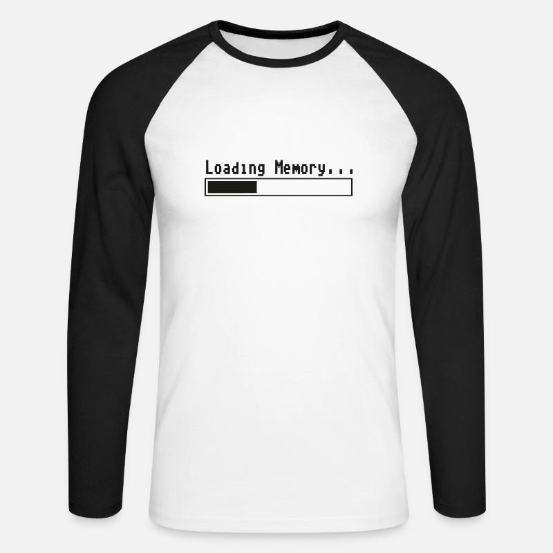 Loading Memory... - Unisex Baseballshirt langarm - Weiß/Schwarz