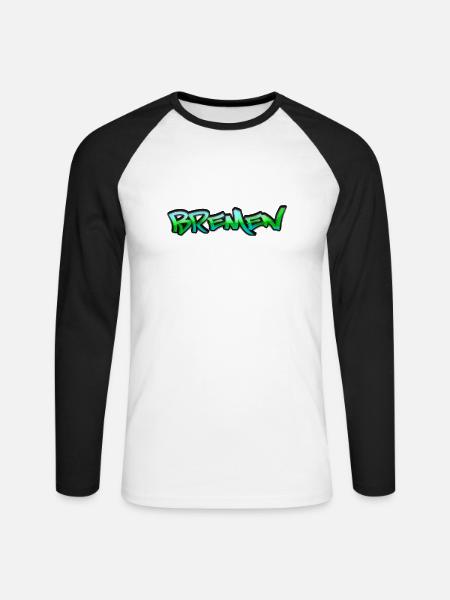 Gangster Bremen - Unisex Baseballshirt langarm - Weiß/Schwarz