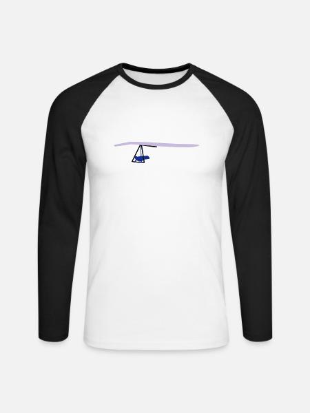 Delta - T-shirt baseball manches longues Homme - blanc/noir