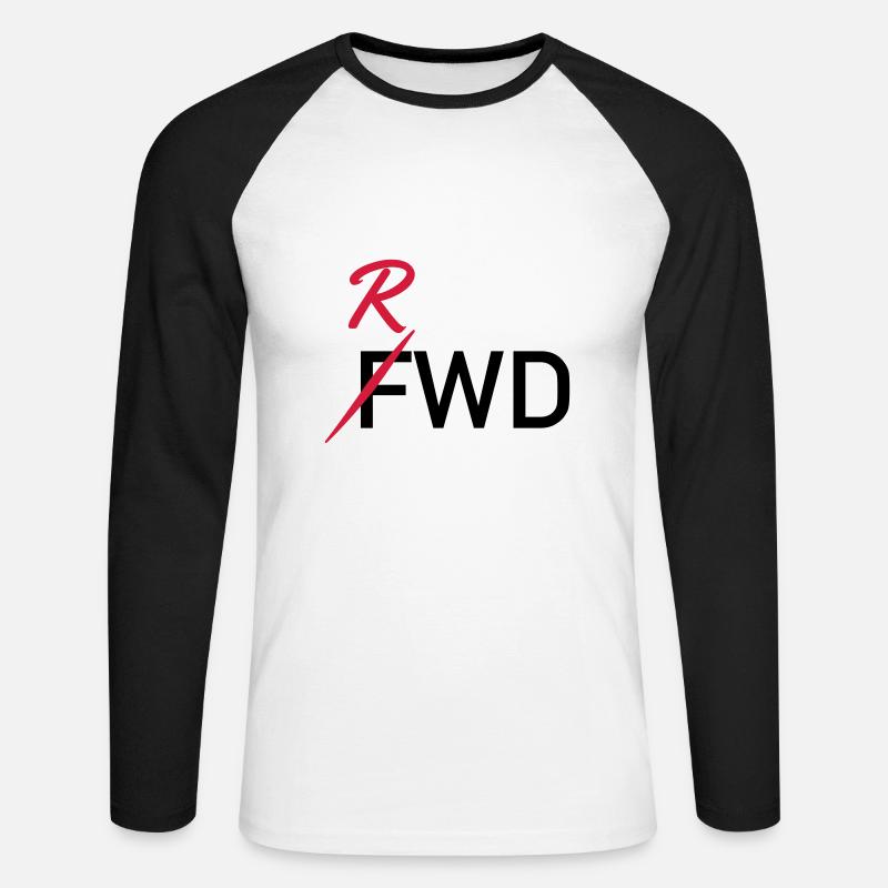 RWD Heckantrieb Drift Desgin - Unisex Baseballshirt langarm - Weiß/Schwarz