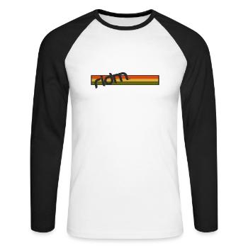 RIDM RastaFlag Logo - Unisex Long Sleeve Baseball T-Shirt - white/black - Front - Nik (191cm)