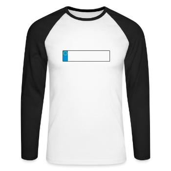 license plate europe_g1 - Unisex Long Sleeve Baseball T-Shirt - white/black - Front - Nik (191cm)