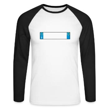 license plate Italy_g1 - Unisex Long Sleeve Baseball T-Shirt - white/black - Front - Nik (191cm)
