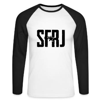 SFRJ Balkan Geschenk Jugoslawien Jugo Sarajevo - Unisex Baseballshirt langarm - Weiß/Schwarz - Vorne - Nik (191cm)