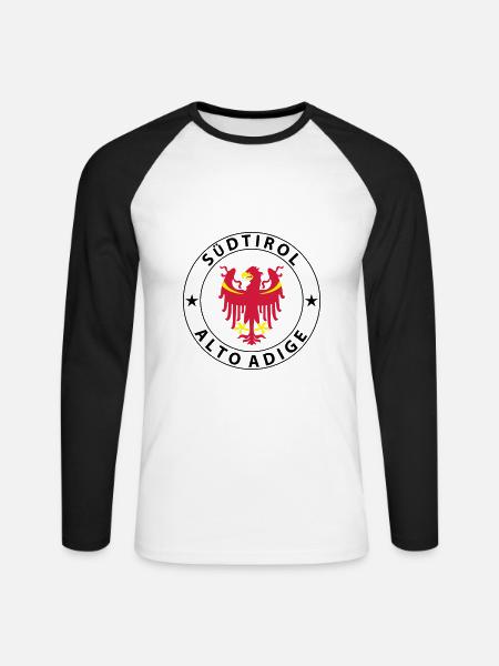 South tyrol - Unisex Long Sleeve Baseball T-Shirt - white/black