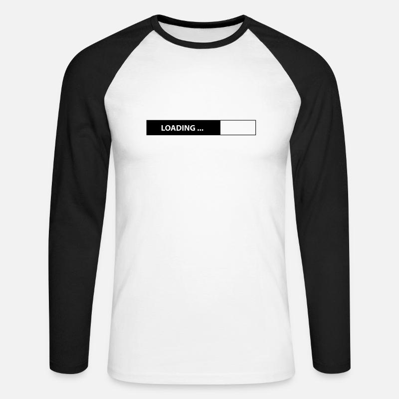 Loading - Unisex Baseballshirt langarm - Weiß/Schwarz