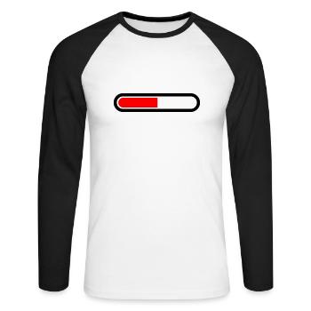 Loading bar vector loaded Loading Design 004 - Unisex Long Sleeve Baseball T-Shirt - white/black - Front - Nik (191cm)