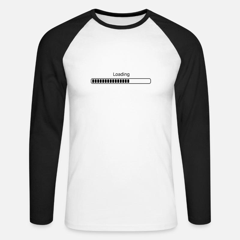 Loading whatever - Unisex Baseballshirt langarm - Weiß/Schwarz