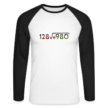I love you - Wurzel - Mathematiker - Rechnung - Unisex Baseballshirt langarm - Weiß/Schwarz - Vorne - Nik (191cm)