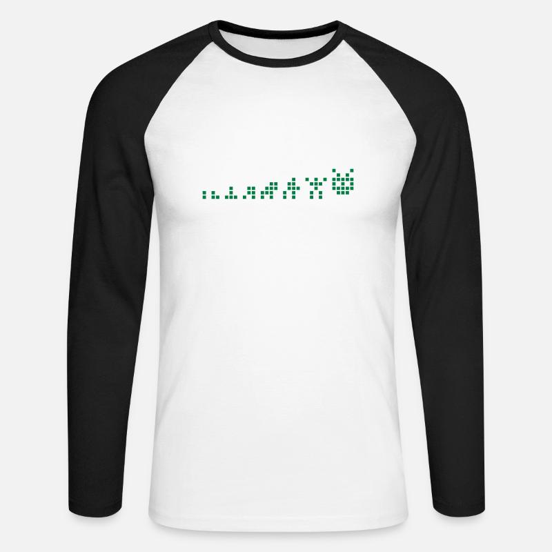 Pixel Evolution - Unisex Baseballshirt langarm - Weiß/Schwarz