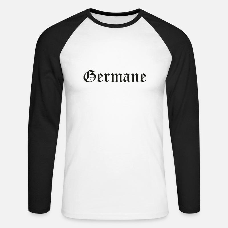 Germane Germania Germanisch Geschenkidee - Unisex Baseballshirt langarm - Weiß/Schwarz