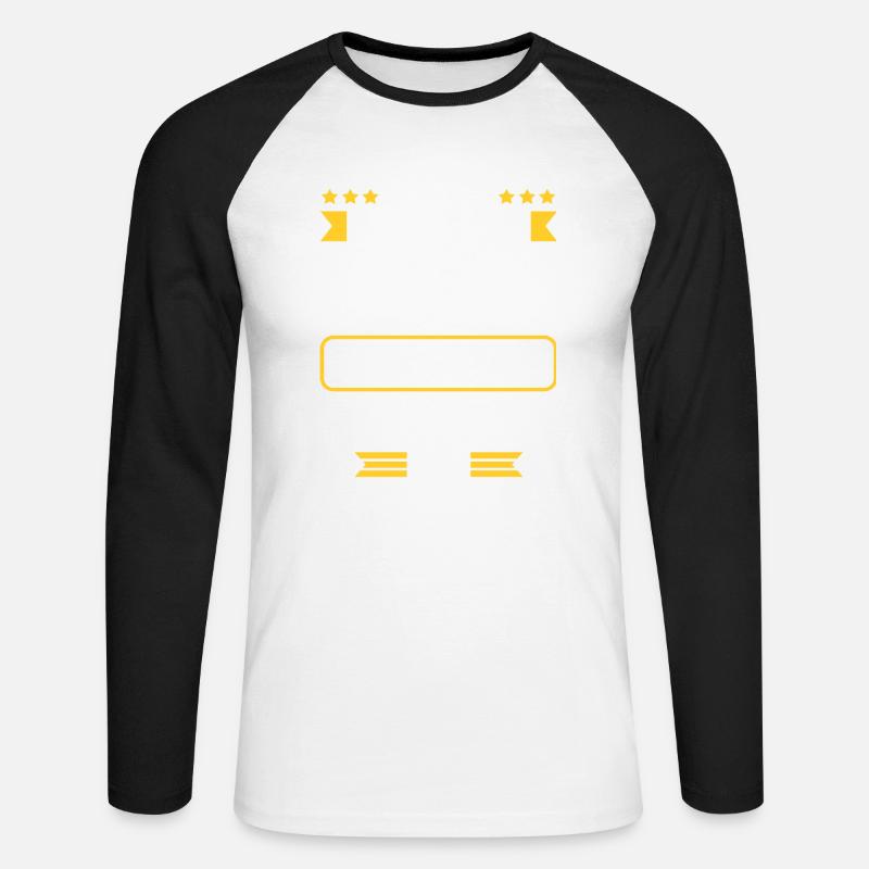 CAMPER - Unisex Baseballshirt langarm - Weiß/Schwarz