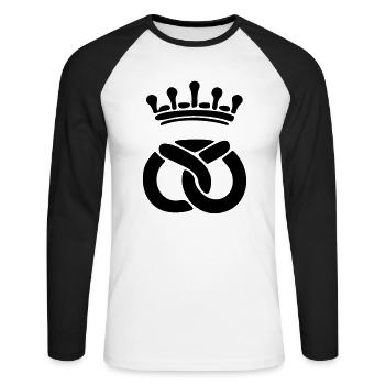 Bäcker - Unisex Baseballshirt langarm - Weiß/Schwarz - Vorne - Nik (191cm)