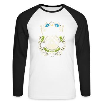 Apres Ski T Shirt Team Apres Ski - Unisex Baseballshirt langarm - Weiß/Schwarz - Vorne - Nik (191cm)