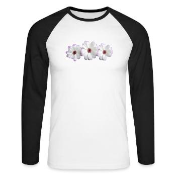 flowers flowers plants plants garden garden4 - Unisex Long Sleeve Baseball T-Shirt - white/black - Front - Nik (191cm)
