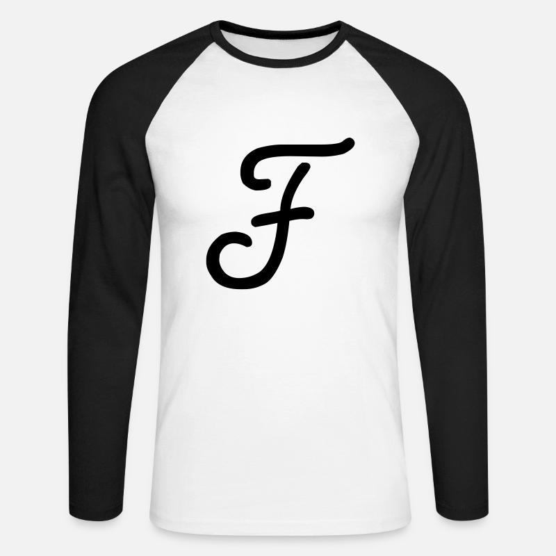 f - Unisex Baseballshirt langarm - Weiß/Schwarz