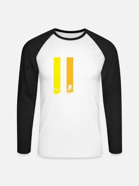 Triathlon Swim Bike Run - Unisex Long Sleeve Baseball T-Shirt - white/black