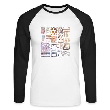 Graphics - Unisex Long Sleeve Baseball T-Shirt - white/black - Front - Nik (191cm)