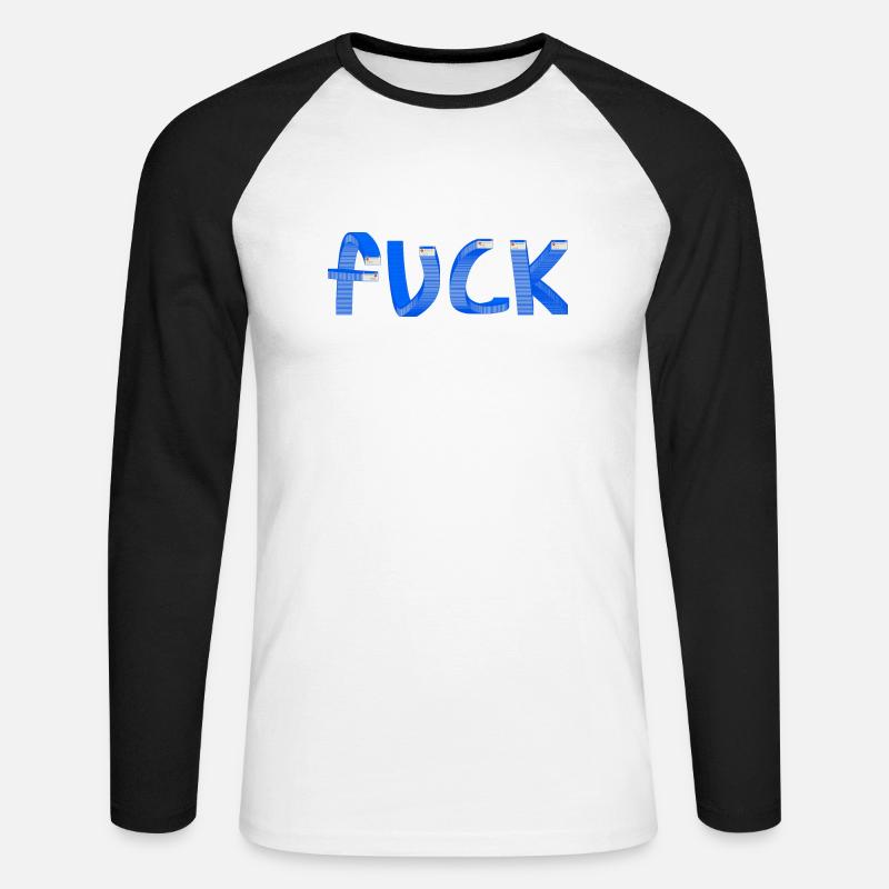 Fuck Windows Error - Unisex Baseballshirt langarm - Weiß/Schwarz