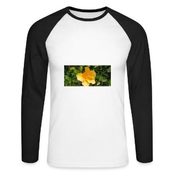 Flore canarienne - T-shirt baseball manches longues Homme - blanc/noir - Devant - Nik (191cm)