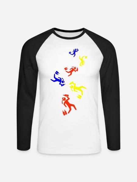 Drinking Bunt - Unisex Baseballshirt langarm - Weiß/Schwarz