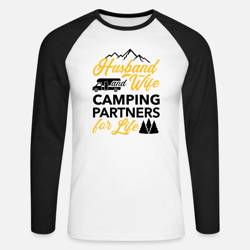 Camper - Unisex Long Sleeve Baseball T-Shirt - white/black