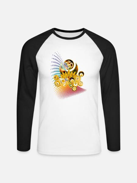 OMLOTUSENERGY - Unisex Baseballshirt langarm - Weiß/Schwarz