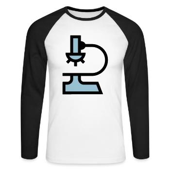Laboratory microscope - Unisex Long Sleeve Baseball T-Shirt - white/black - Front - Nik (191cm)