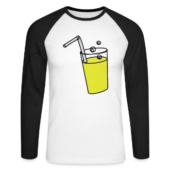 Brause - Unisex Baseballshirt langarm - Weiß/Schwarz - Vorne - Nik (191cm)