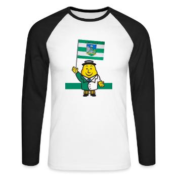 Limerick GAA - Unisex Long Sleeve Baseball T-Shirt - white/black - Front - Nik (191cm)